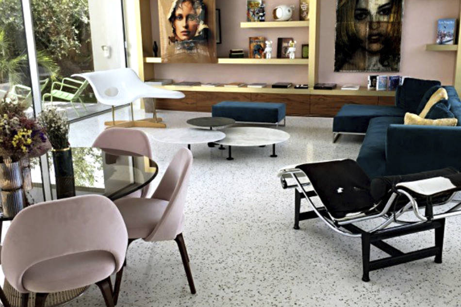 Salon : sol Granito terrazzo